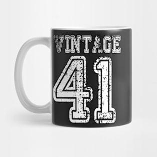 Vintage 41 1941 2041 T-shirt Birthday Gift Age Year Old Boy Girl Cute Funny Man Woman Jersey Style Mug